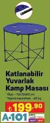 KATLANABİLİR YUVARLAK KAMP MASASI